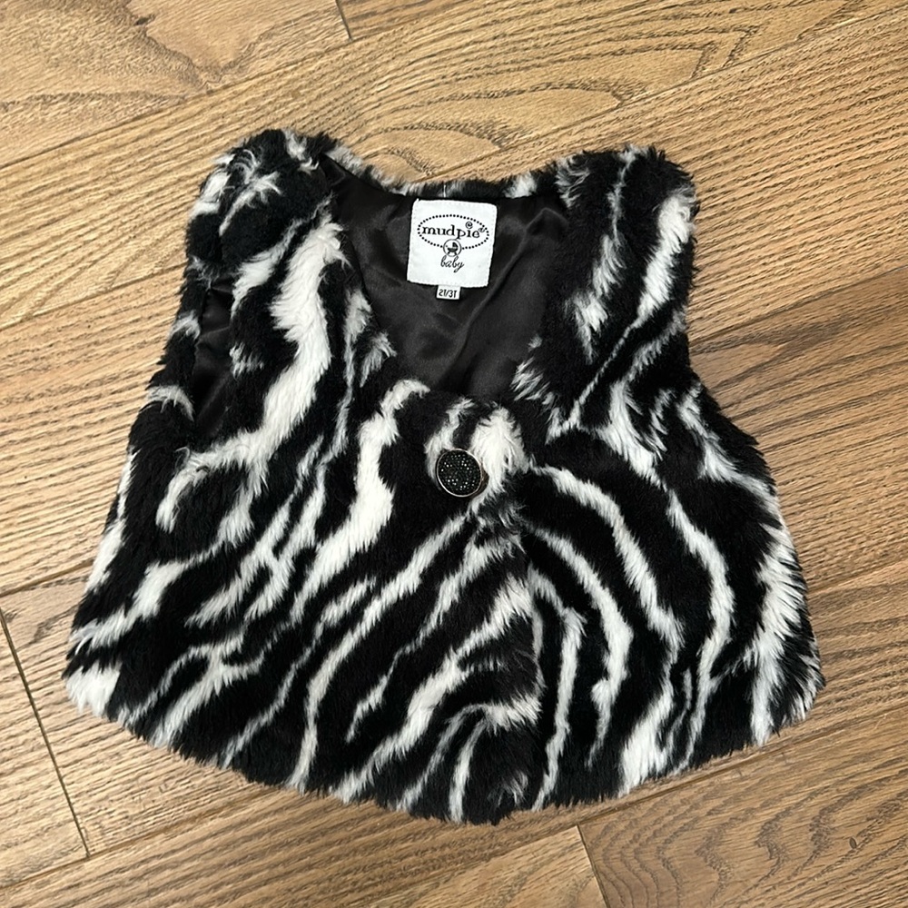 🦓2T/3T Mudpie Zebra Vest🦓